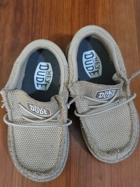 Hey Dude Kids Tan Canvas Slip-On Sneakers